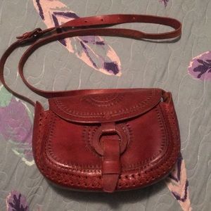 Leather cross body Purse